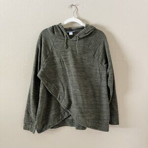 Motherhood Maternity Sweatshirt Busing Dark Green L Olive Fleece Warm Hoodie Top